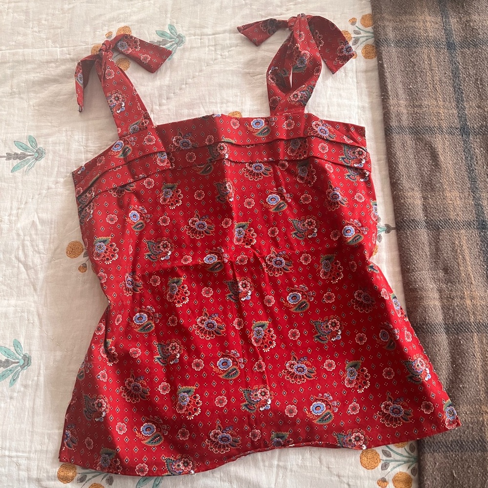 Vera Bradley Vintage Tie Blouse
